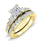 Yellowbell Princess Moissanite Bridal Set yellowgold