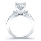 Yellowbell Princess Moissanite Bridal Set whitegold