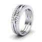 Yvette Round Cut Moissanite Eternity Band whitegold