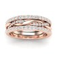 Yvette Round Cut Moissanite Eternity Band rosegold