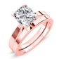 Zahara Cushion Diamond Bridal Set (Lab Grown Igi Cert) rosegold