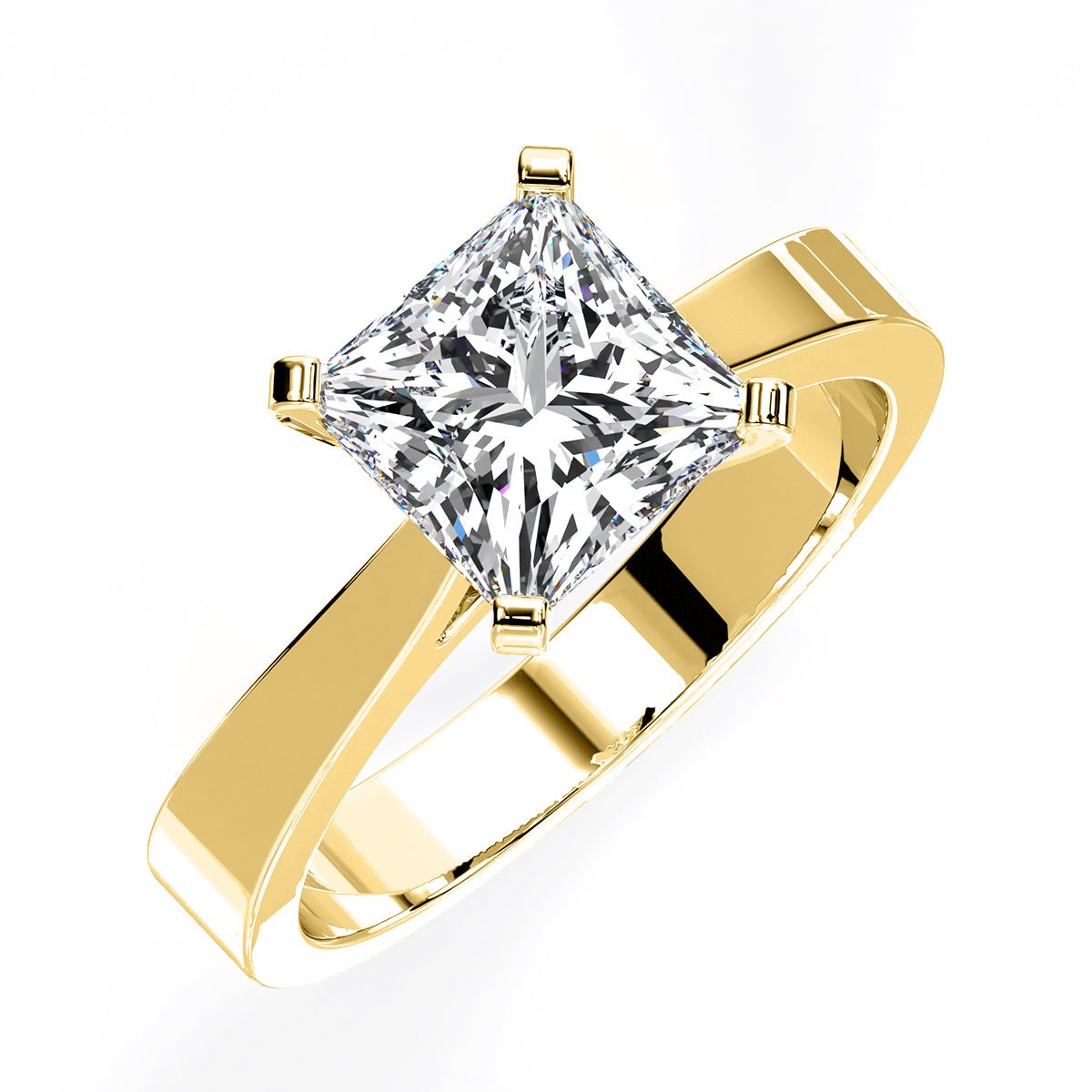 Zahara Princess Diamond Engagement Ring (Lab Grown Igi Cert) yellowgold