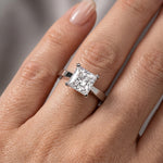 Zahara - GIA Natural Princess Diamond Engagement Ring