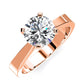 Zahara Round Diamond Engagement Ring (Lab Grown Igi Cert) rosegold