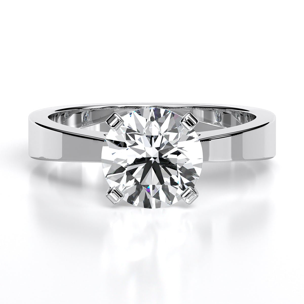 Zahara Round Diamond Engagement Ring (Lab Grown Igi Cert) whitegold