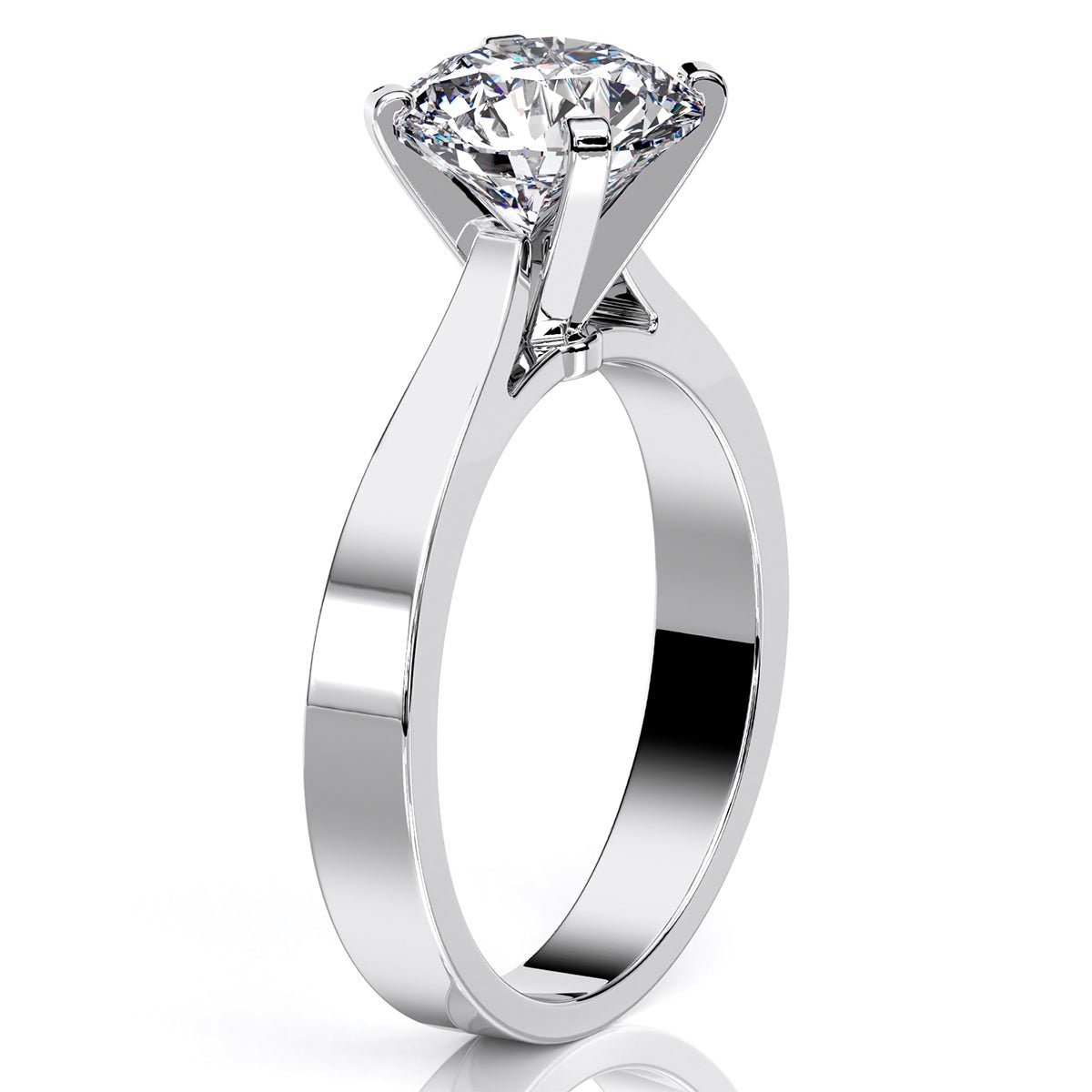 Zahara Round Diamond Engagement Ring (Lab Grown Igi Cert) whitegold