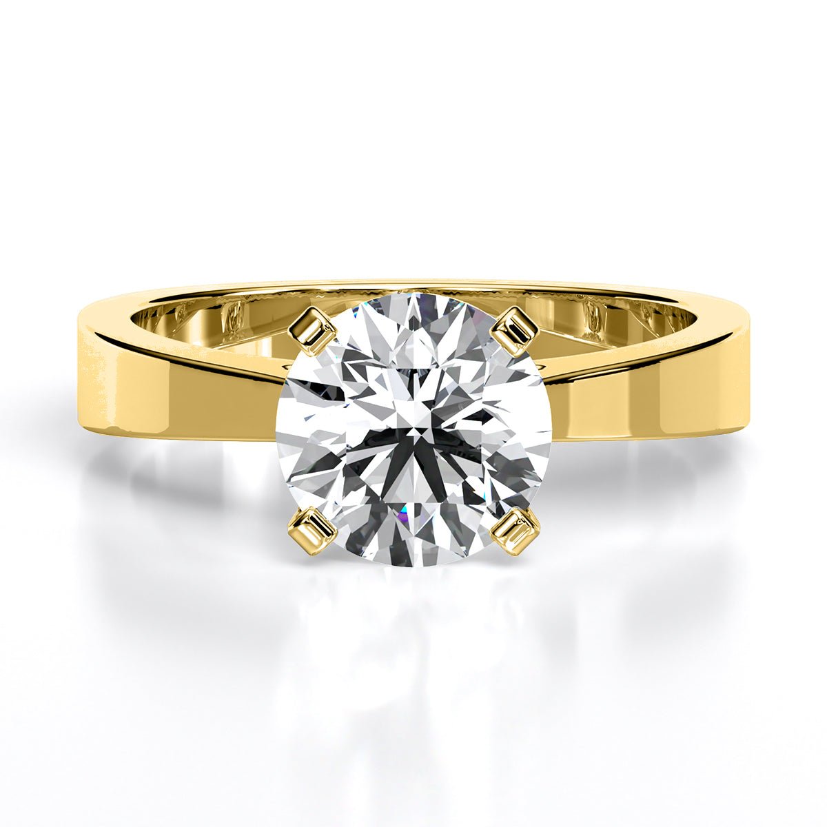 Zahara Round Diamond Engagement Ring (Lab Grown Igi Cert) yellowgold