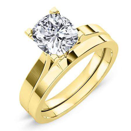 Zahara Diamond Matching Band Only (engagement Ring Not Included) For Ring With Cushion Center yellowgold