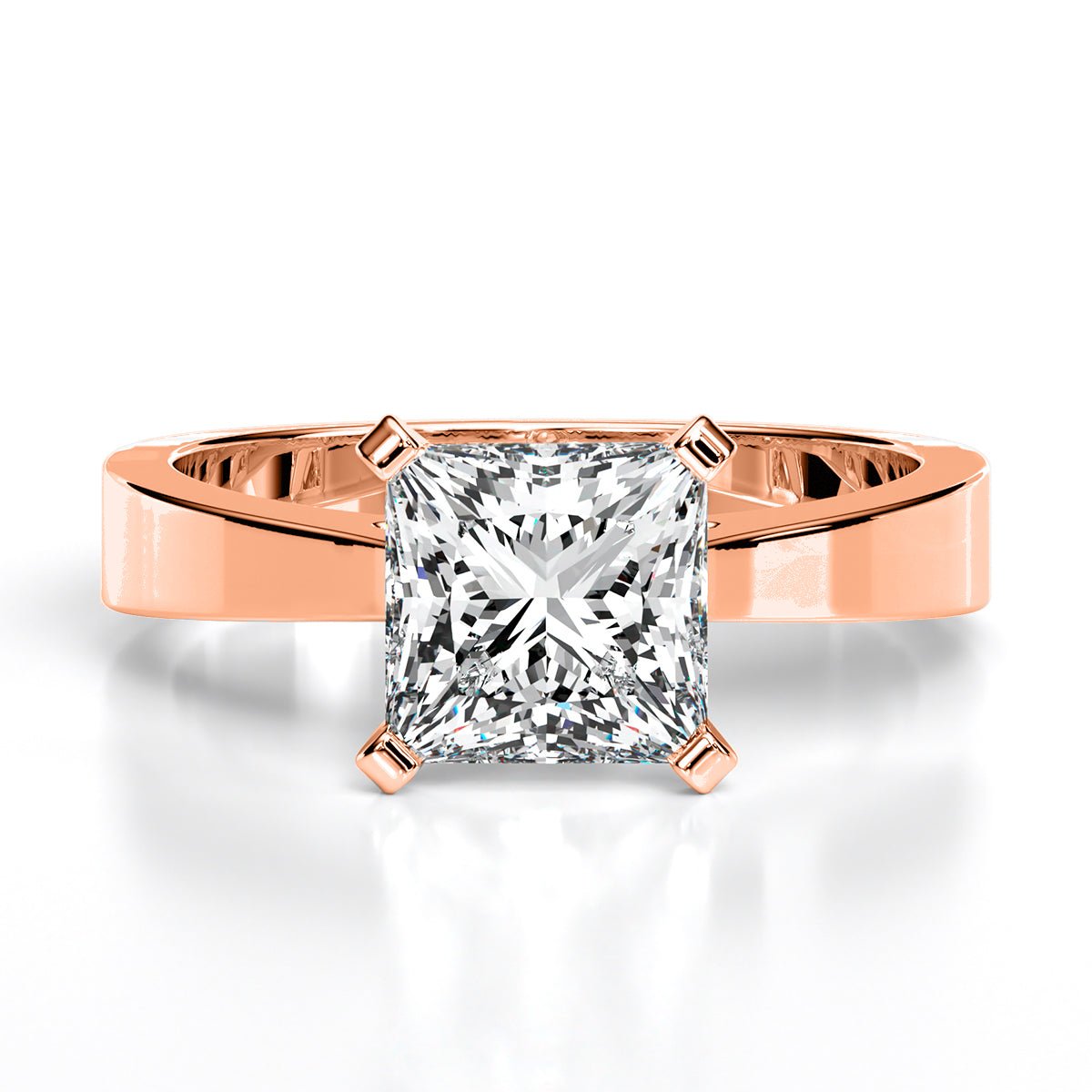 Zahara Princess Diamond Engagement Ring (Lab Grown Igi Cert) rosegold