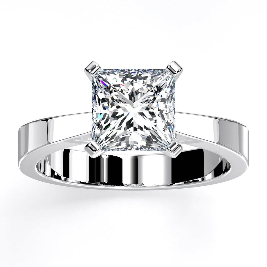 1.00 ct - Zahara - Princess Moissanite Engagement Ring