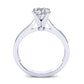 Zahara Round Moissanite Bridal Set whitegold