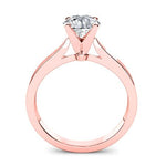 Zahara Round Moissanite Bridal Set rosegold