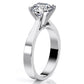 Zahara Round Moissanite Engagement Ring whitegold