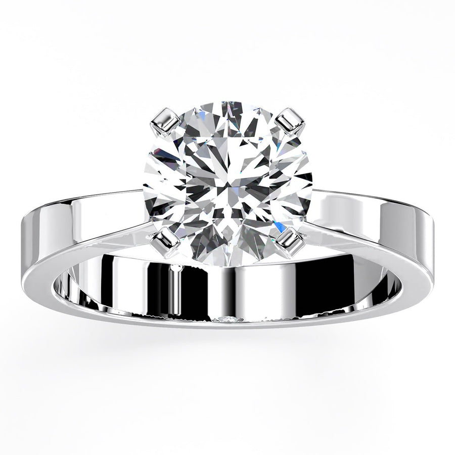 1.00 ct - Zahara - Round Moissanite Engagement Ring