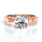 Zahara Round Moissanite Engagement Ring rosegold