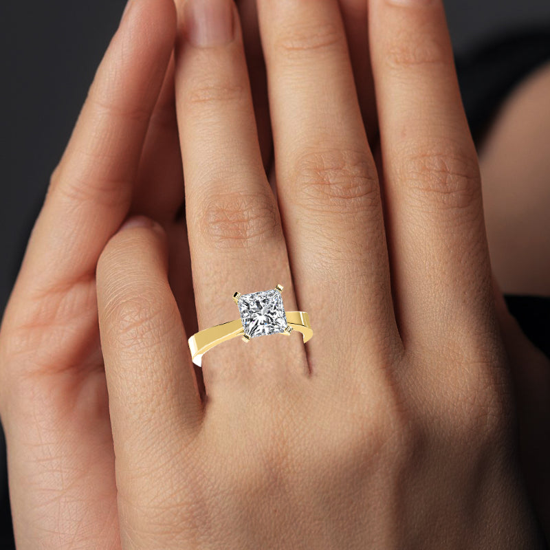 Zahara Princess Diamond Engagement Ring (Lab Grown Igi Cert) yellowgold