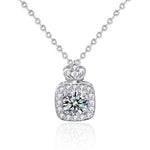 Zhuri Moissanite Necklace whitegold