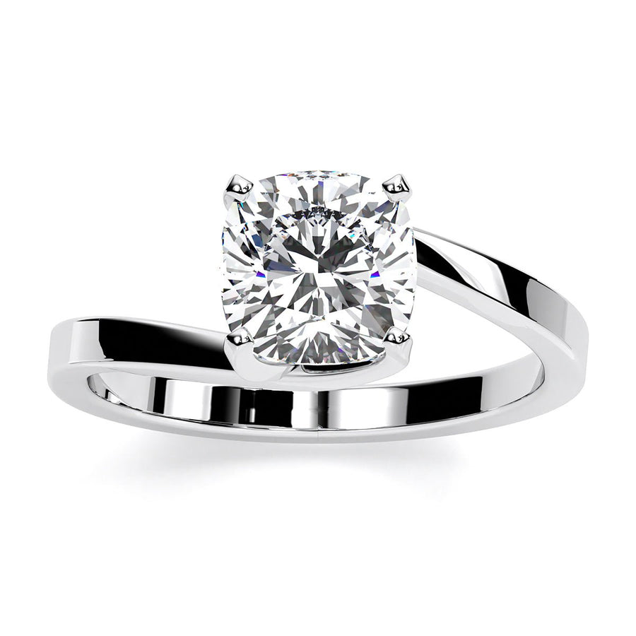 1.00 ct - Zinnia - Cushion Moissanite Engagement Ring