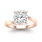 Zinnia Diamond Matching Band Only ( Engagement Ring Not Included) For Ring With Cushion Center rosegold