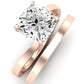 Zinnia Diamond Matching Band Only ( Engagement Ring Not Included) For Ring With Cushion Center rosegold