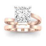 Zinnia Diamond Matching Band Only ( Engagement Ring Not Included) For Ring With Princess Center rosegold
