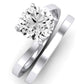 Zinnia Diamond Matching Band Only ( Engagement Ring Not Included) For Ring With Round Center whitegold