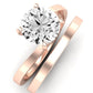 Zinnia Diamond Matching Band Only ( Engagement Ring Not Included) For Ring With Round Center rosegold