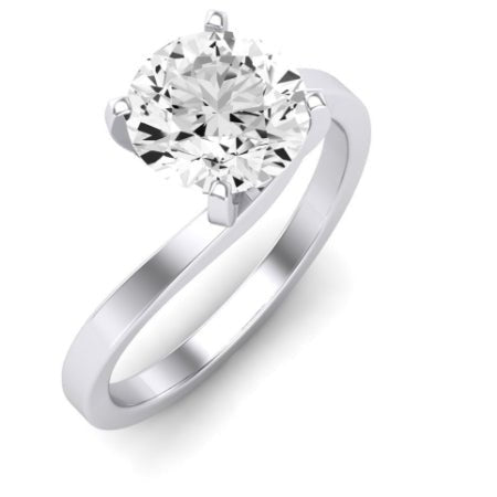 Zinnia Diamond Matching Band Only ( Engagement Ring Not Included) For Ring With Round Center whitegold