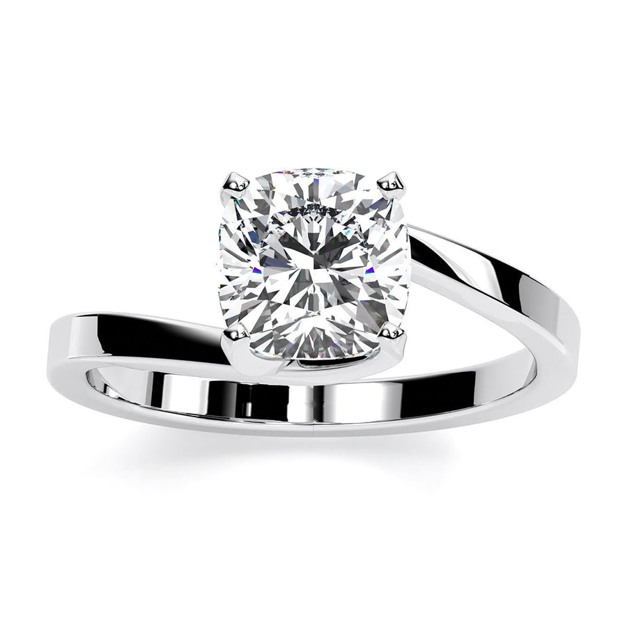 1.00 ct - Zinnia - GIA Natural Cushion Diamond Engagement Ring