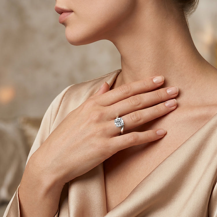 Zinnia - GIA Natural Cushion Diamond Engagement Ring