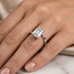Zinnia - GIA Natural Emerald Diamond Engagement Ring