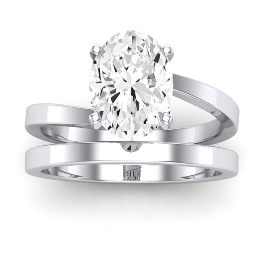 Zinnia Oval Diamond Bridal Set (Lab Grown Igi Cert) whitegold