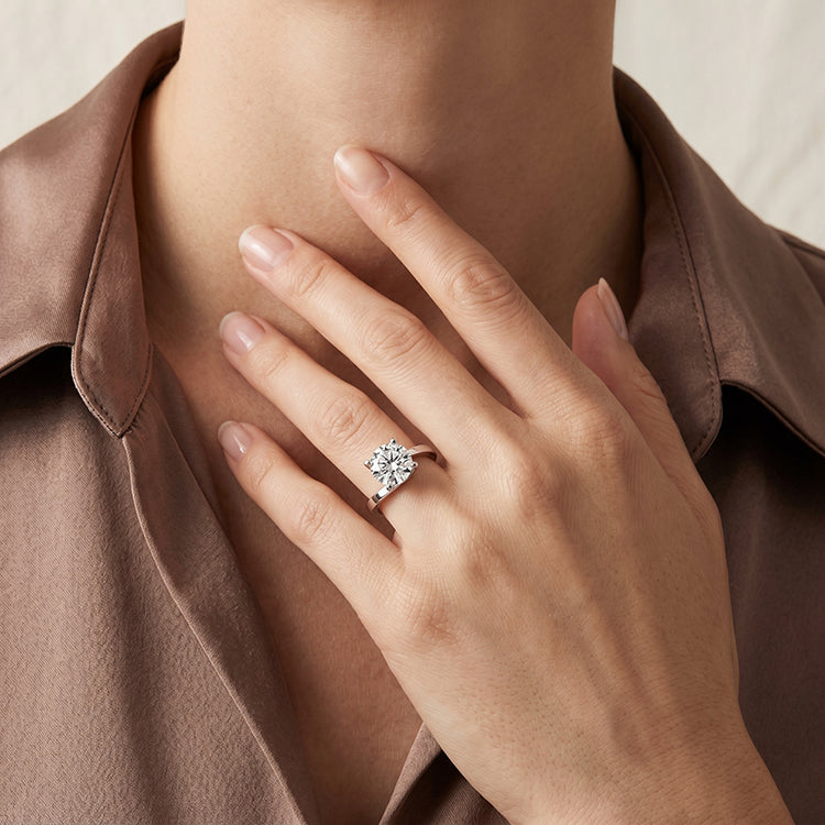 Zinnia - GIA Natural Round Diamond Engagement Ring