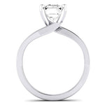 Zinnia Diamond Matching Band Only ( Engagement Ring Not Included) For Ring With Emerald Center whitegold