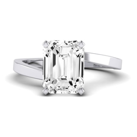 Zinnia Diamond Matching Band Only ( Engagement Ring Not Included) For Ring With Emerald Center whitegold