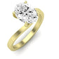 Zinnia Moissanite Matching Band Only ( Engagement Ring Not Included) For Ring With Oval Center yellowgold