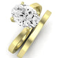 Zinnia Moissanite Matching Band Only ( Engagement Ring Not Included) For Ring With Oval Center yellowgold