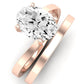 Zinnia Moissanite Matching Band Only ( Engagement Ring Not Included) For Ring With Oval Center rosegold