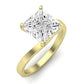 Zinnia Moissanite Matching Band Only ( Engagement Ring Not Included) For Ring With Princess Center yellowgold