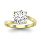 Zinnia Moissanite Matching Band Only ( Engagement Ring Not Included) For Ring With Round Center yellowgold