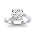 Zinnia Moissanite Matching Band Only ( Engagement Ring Not Included) For Ring With Round Center whitegold