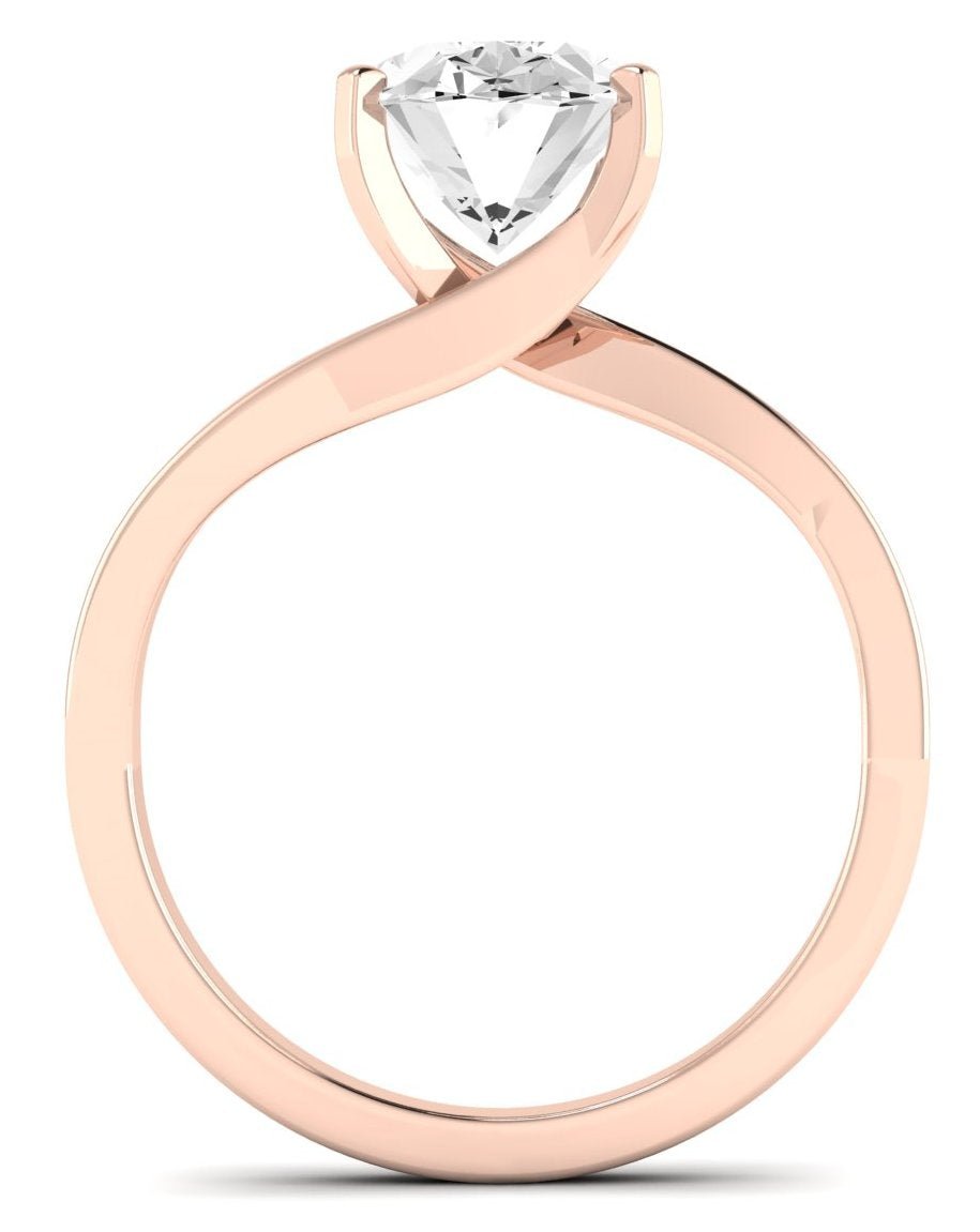 Zinnia Oval Diamond Engagement Ring (Lab Grown Igi Cert) rosegold