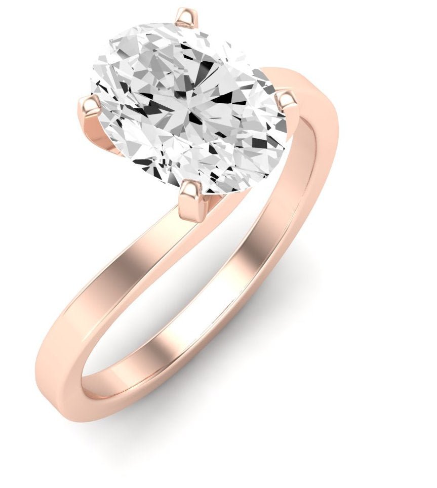 Zinnia Oval Diamond Engagement Ring (Lab Grown Igi Cert) rosegold