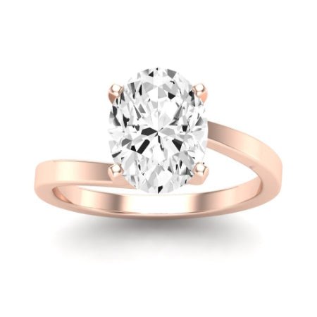 Zinnia Oval Moissanite Bridal Set rosegold