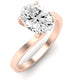 Zinnia Oval Moissanite Bridal Set rosegold