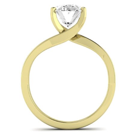 Zinnia Oval Moissanite Bridal Set yellowgold