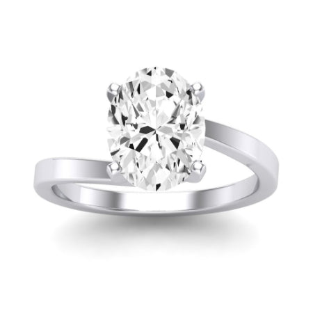 Zinnia Oval Moissanite Bridal Set whitegold