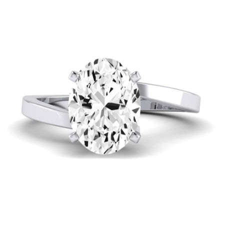 Zinnia Oval Moissanite Bridal Set whitegold