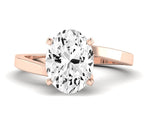 Zinnia Oval Moissanite Engagement Ring rosegold