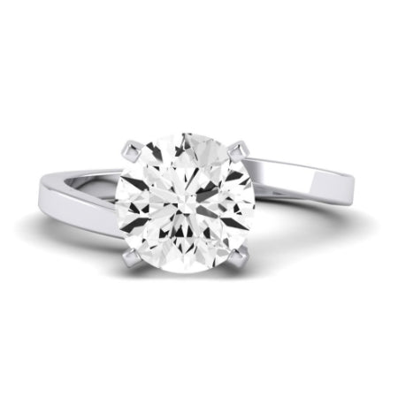 Zinnia Round Moissanite Bridal Set whitegold